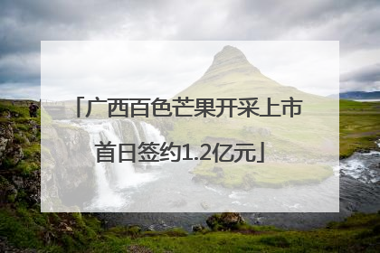 广西百色芒果开采上市 首日签约1.2亿元