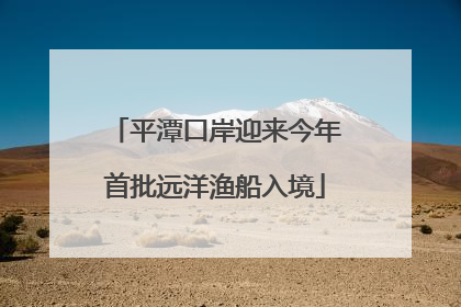 平潭口岸迎来今年首批远洋渔船入境
