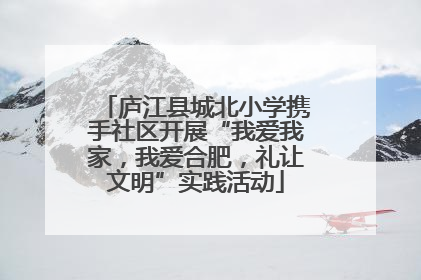 庐江县城北小学携手社区开展“我爱我家，我爱合肥，礼让文明”实践活动