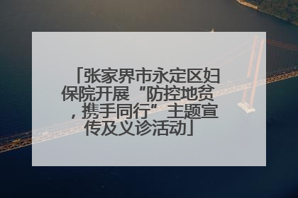 张家界市永定区妇保院开展“防控地贫，携手同行”主题宣传及义诊活动