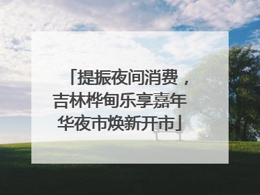 提振夜间消费，吉林桦甸乐享嘉年华夜市焕新开市