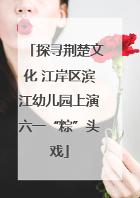 探寻荆楚文化 江岸区滨江幼儿园上演六一“粽”头戏