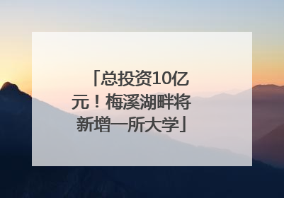 总投资10亿元！梅溪湖畔将新增一所大学