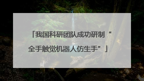 我国科研团队成功研制“全手触觉机器人仿生手”