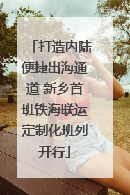 打造内陆便捷出海通道 新乡首班铁海联运定制化班列开行