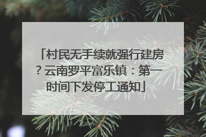 村民无手续就强行建房？云南罗平富乐镇：第一时间下发停工通知