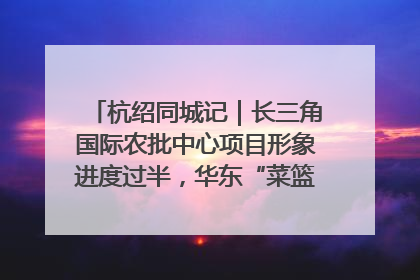 杭绍同城记｜长三角国际农批中心项目形象进度过半，华东“菜篮子”建设加码提速！