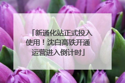 新通化站正式投入使用！沈白高铁开通运营进入倒计时