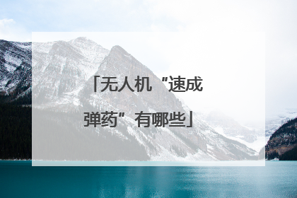 无人机“速成弹药”有哪些