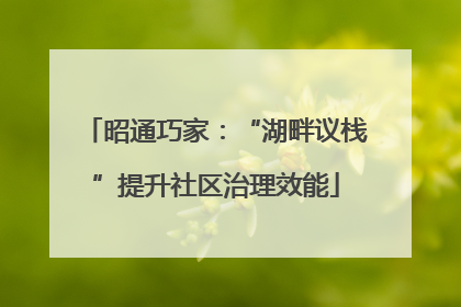昭通巧家：“湖畔议栈”提升社区治理效能