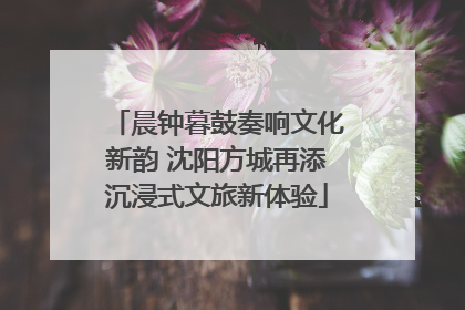 晨钟暮鼓奏响文化新韵 沈阳方城再添沉浸式文旅新体验