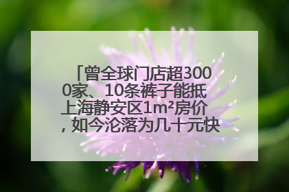 曾全球门店超3000家、10条裤子能抵上海静安区1m²房价，如今沦落为几十元快消品 真维斯，明天的太阳从哪里升起？