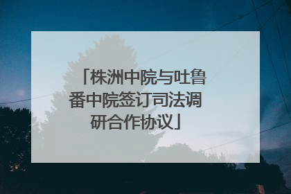 株洲中院与吐鲁番中院签订司法调研合作协议