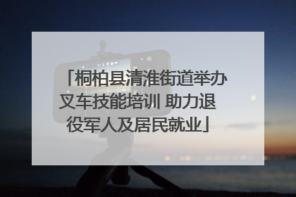 桐柏县清淮街道举办叉车技能培训 助力退役军人及居民就业