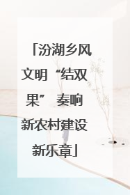 汾湖乡风文明“结双果” 奏响新农村建设新乐章