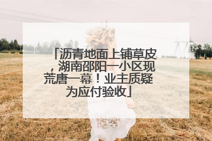 沥青地面上铺草皮，湖南邵阳一小区现荒唐一幕！业主质疑为应付验收
