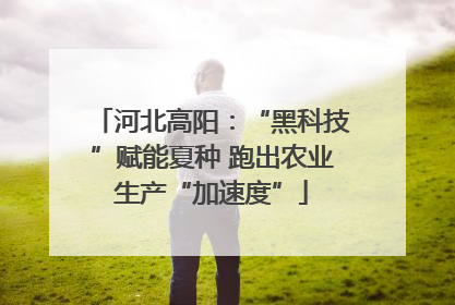 河北高阳：“黑科技”赋能夏种 跑出农业生产“加速度”