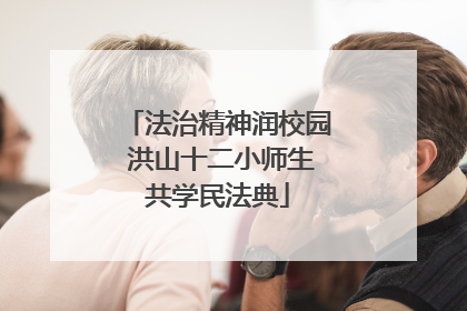 法治精神润校园 洪山十二小师生共学民法典