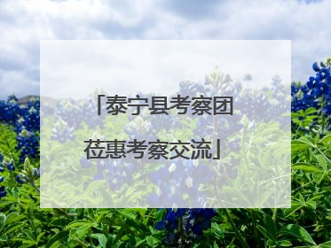 泰宁县考察团莅惠考察交流
