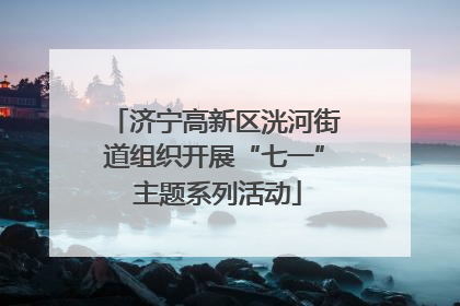 济宁高新区洸河街道组织开展“七一” 主题系列活动