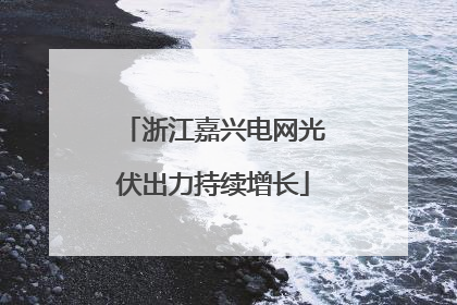 浙江嘉兴电网光伏出力持续增长