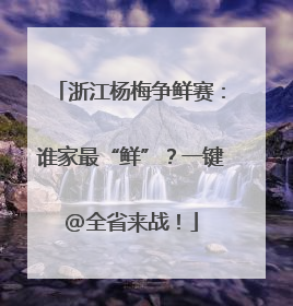 浙江杨梅争鲜赛：谁家最“鲜”？一键@全省来战！