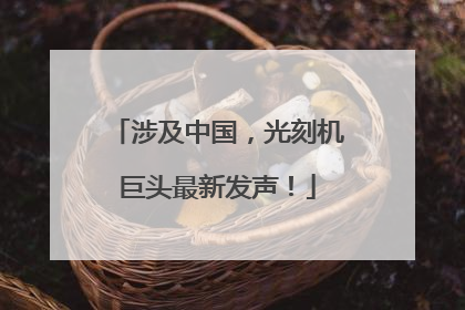 涉及中国，光刻机巨头最新发声！