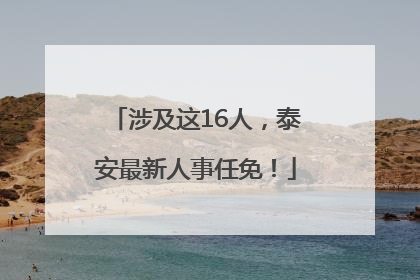 涉及这16人，泰安最新人事任免！
