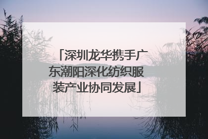 深圳龙华携手广东潮阳深化纺织服装产业协同发展