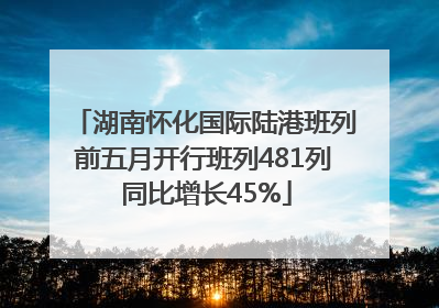 湖南怀化国际陆港班列前五月开行班列481列 同比增长45%