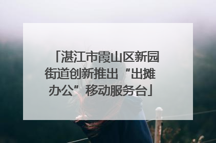 湛江市霞山区新园街道创新推出“出摊办公”移动服务台