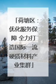 荷塘区：优化服务保障 全力打造国际一流硬质材料产业集群