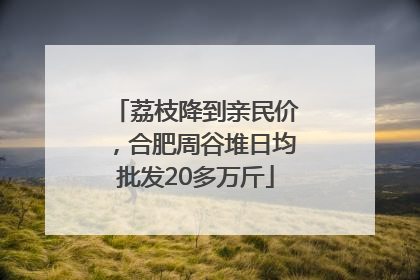 荔枝降到亲民价，合肥周谷堆日均批发20多万斤