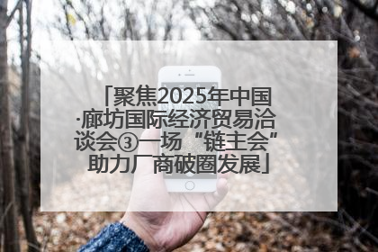 聚焦2025年中国·廊坊国际经济贸易洽谈会③一场“链主会” 助力厂商破圈发展