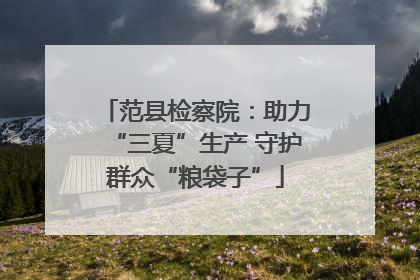 范县检察院：助力“三夏”生产 守护群众“粮袋子”