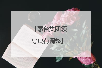 茅台集团领导层有调整