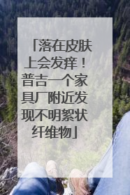 落在皮肤上会发痒！普吉一个家具厂附近发现不明絮状纤维物