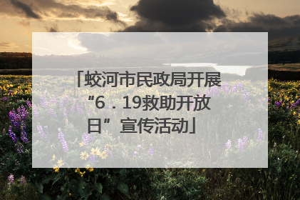 蛟河市民政局开展“6．19救助开放日”宣传活动