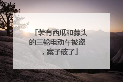 装有西瓜和蒜头的三轮电动车被盗，案子破了