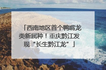 西南地区首个鸭嘴龙类新属种！重庆黔江发现“长生黔江龙”
