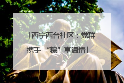 西宁西台社区：党群携手 “粽”享温情