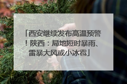 西安继续发布高温预警！陕西：局地短时暴雨、雷暴大风或小冰雹