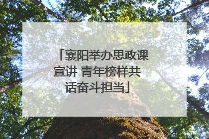 襄阳举办思政课宣讲 青年榜样共话奋斗担当