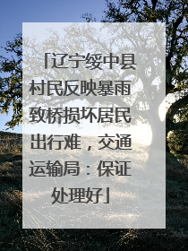 辽宁绥中县村民反映暴雨致桥损坏居民出行难，交通运输局：保证处理好