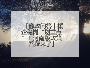 豫政问答丨援企稳岗“划重点”！河南版政策答疑来了