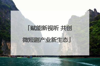 赋能新视听 共创微短剧产业新生态