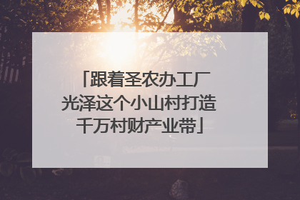 跟着圣农办工厂 光泽这个小山村打造千万村财产业带
