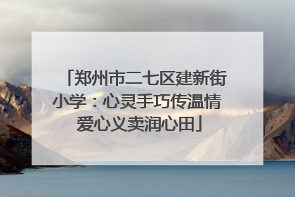 郑州市二七区建新街小学：心灵手巧传温情 爱心义卖润心田