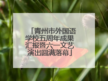青州市外国语学校五周年成果汇报暨六一文艺演出圆满落幕