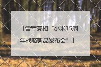 雷军亮相“小米15周年战略新品发布会”